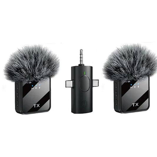 F11-2 3 in 1 Wireless Microphone - For Mobile Phone Video Recording, Vlogging, and for Studio Use