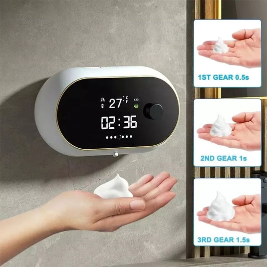 Automatic Foaming Soap Dispenser – Rechargeable Touchless Sensor Wall-Mounted Hand Sanitizer & Liquid Soap Dispenser