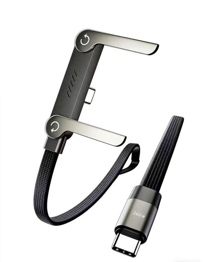 240W 2-in-1 Charging Cable with Phone Stand 1.5m length