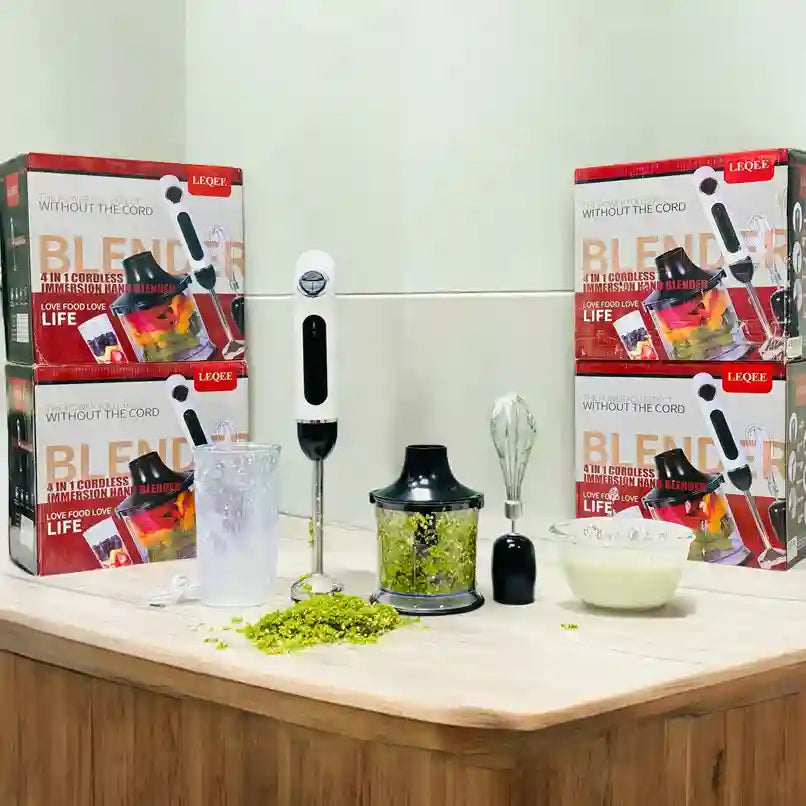 Leqee Rechargeable 4 in 1 Hand Blender Set