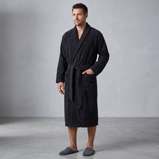 Premium Ultra Soft Coral Fleece Bathrobe | Plush Warm Spa Robe for Men & Women