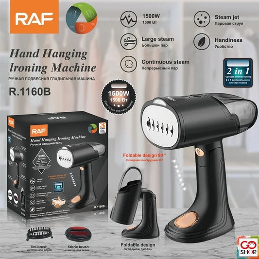 RAF 2-in-1 Hand Hanging Iron Machine R.1160B - Garment Steamer