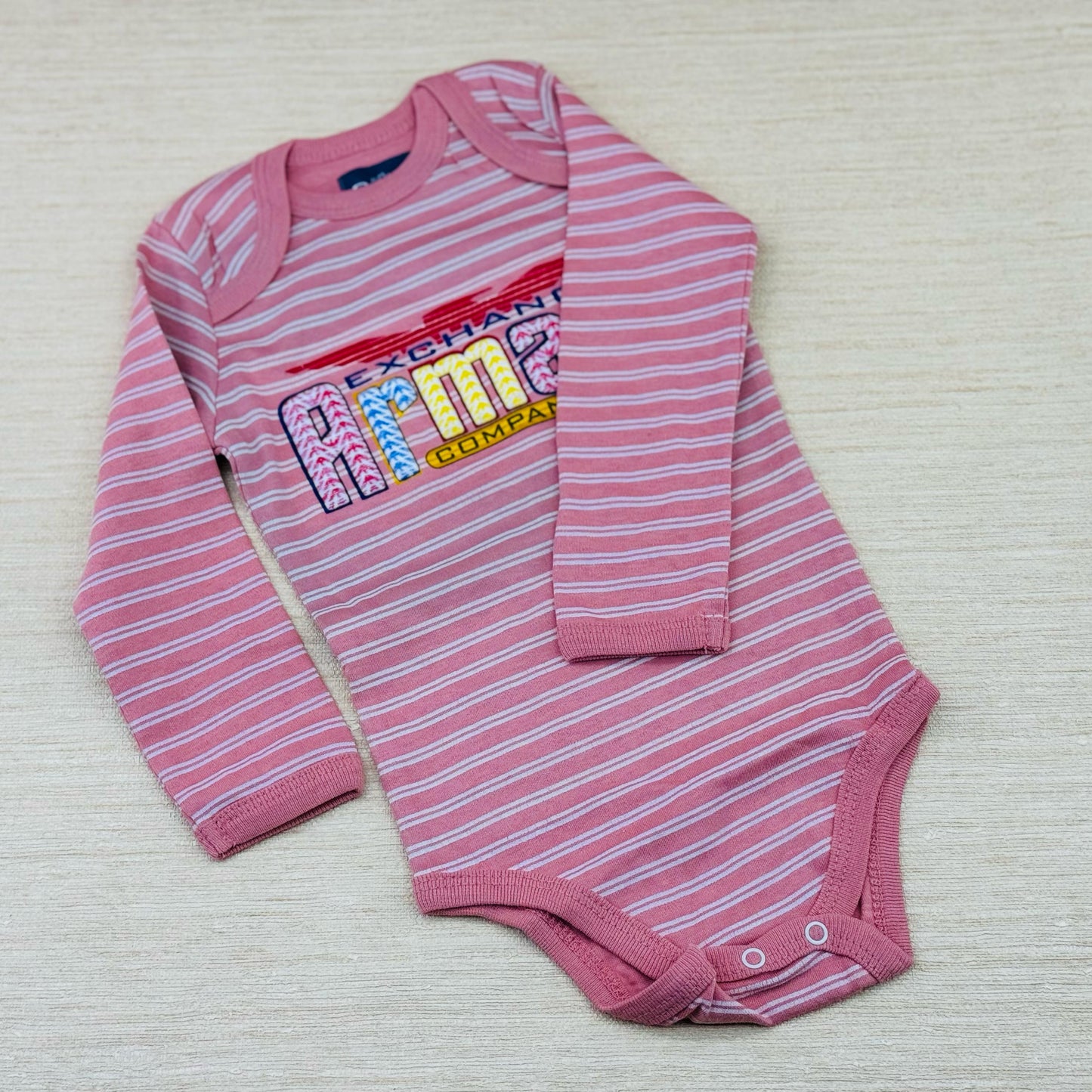 Pink Striped Long Sleeve Baby Romper With Philips Avent Feeder and 125ml