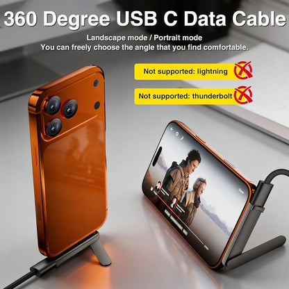 180° Foldable Type-C Fast Charging & Data Transfer Converter