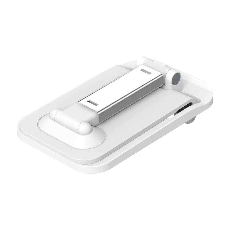 White electronic device with a cylindrical component on a white background