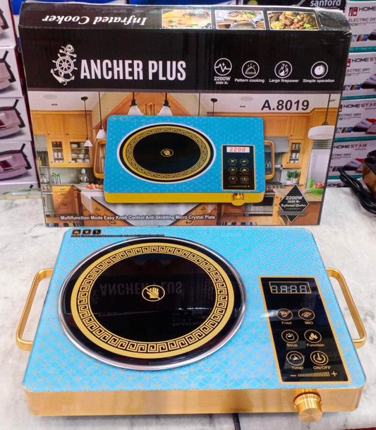 Ancher Plus Infrared Cooker A-8019 - 2200W Hot & Induction Plate - Armaa Store Pk
