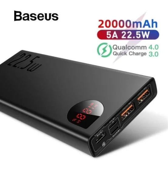 Baseus Adaman Metal 22.5W 10000mAh Fast Charging Power Bank - Premium Metal Body, Super-Fast Charging - Armaa Store Pk