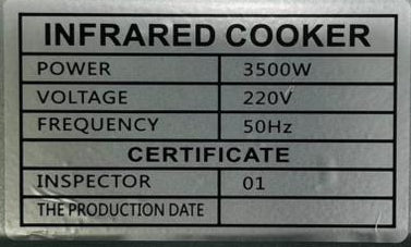 Black & Dragon 3500W Infrared Hot Plate - Armaa Store Pk
