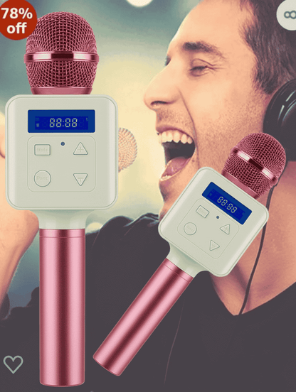 Bluetooth Wireless Karaoke Microphone - Wireless Mic with Built-in Speaker - Armaa Store Pk