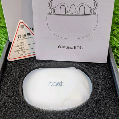 Boat Q Music ET41 Earbuds - Stylish, Strong Bass, Amazing Sound Quality, and Bluetooth Earbuds - Armaa Store Pk