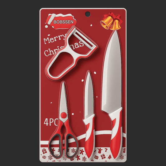 Bobssen 4 Pieces Kitchen Knife Set - Christmas Gift Edition - Armaa Store Pk