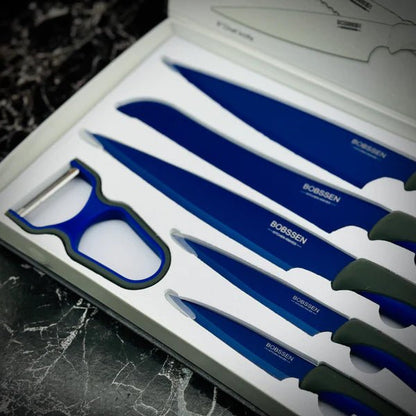 Bobssen 6pcs Kitchen Knife Set With Ceramic Peeler - Armaa Store Pk