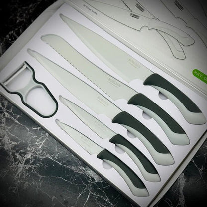 Bobssen 6pcs Kitchen Knife Set With Ceramic Peeler - Armaa Store Pk