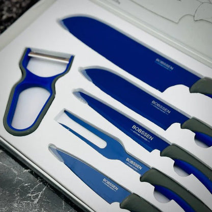 Bobssen 6pcs Kitchen Knife Set With Ceramic Peeler - Armaa Store Pk