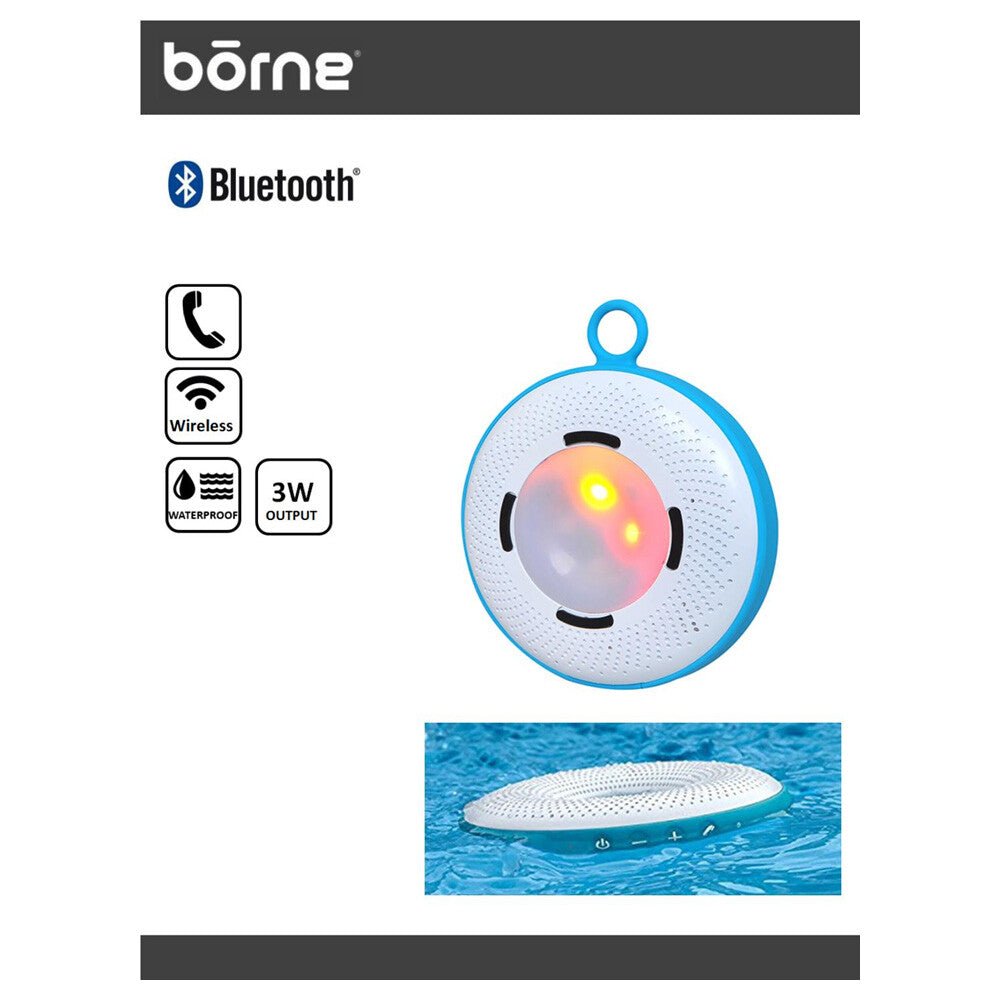 Borne Waterproof Floating Bluetooth Speaker with RGB Light - BTSPK45 -555 - Armaa Store Pk