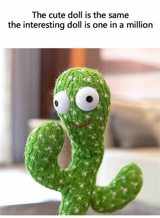 Cactus Plush Toys, Electronic Cactus Plush Music Toy wtih Singing and Dancing - Armaa Store Pk