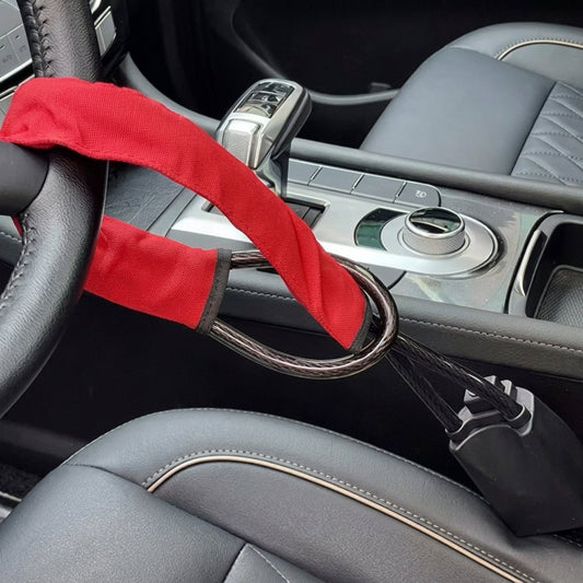 Car Anti-Theft Security Lock – Heavy-Duty Steering Wheel to Seat Belt Lock with Protective Cover - Armaa Store Pk