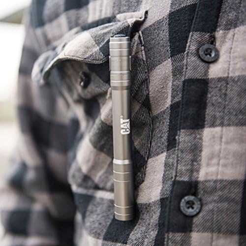 CAT LED Pocket Flashlight – Compact Rechargeable-Style Metal Torch with Clip - Armaa Store Pk
