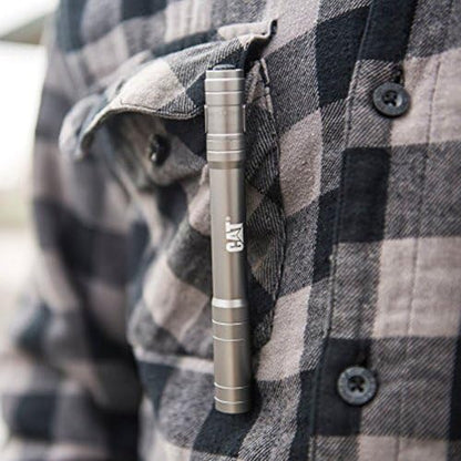 CAT LED Pocket Flashlight – Compact Rechargeable-Style Metal Torch with Clip - Armaa Store Pk