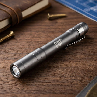 CAT LED Pocket Flashlight – Compact Rechargeable-Style Metal Torch with Clip - Armaa Store Pk