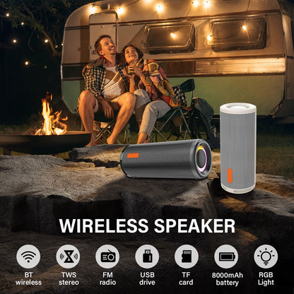 Colorful RGB Light Stereo Portable Speaker Subwoofer Speaker - Armaa Store Pk