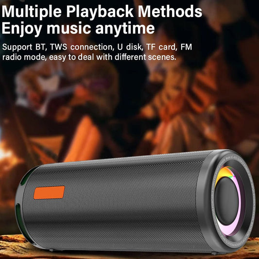 Colorful RGB Light Stereo Portable Speaker Subwoofer Speaker - Armaa Store Pk