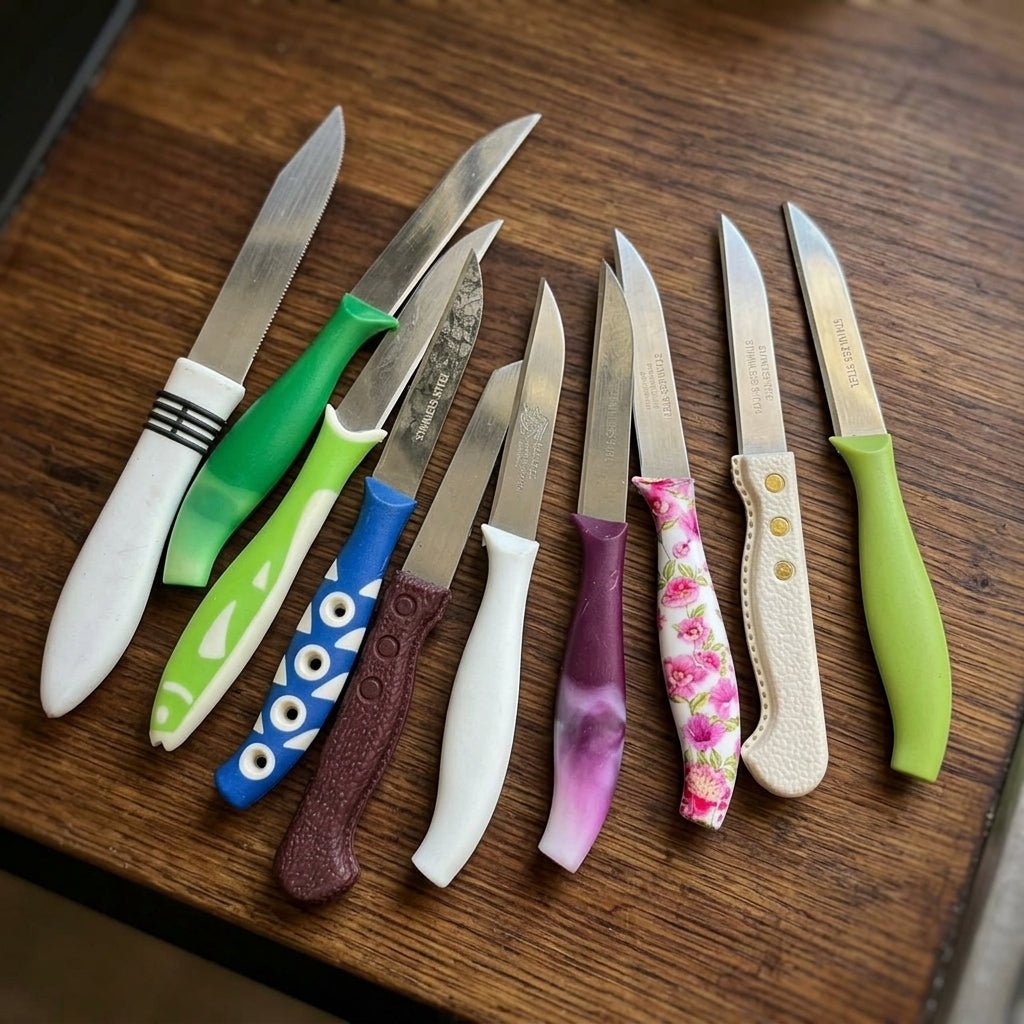 Colorful Stainless Steel Cutting Edge Kitchen Knife Set – Multi-Purpose Cutting Knives | 10pcs Set - Armaa Store Pk