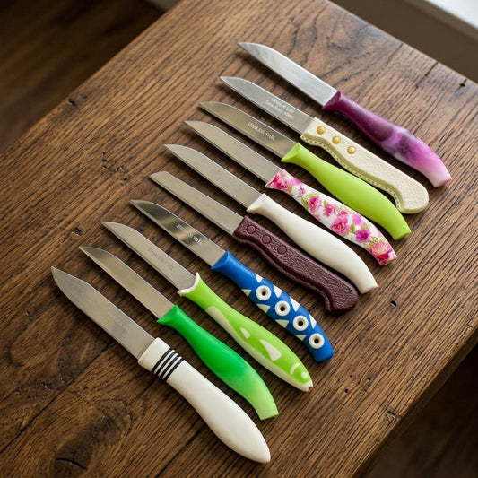 Colorful Stainless Steel Cutting Edge Kitchen Knife Set – Multi-Purpose Cutting Knives | 10pcs Set - Armaa Store Pk