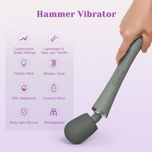 Cordless Handheld Wand Massager with 5 Rotation Vibrate Modes - Armaa Store Pk