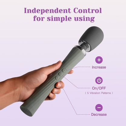 Cordless Handheld Wand Massager with 5 Rotation Vibrate Modes - Armaa Store Pk
