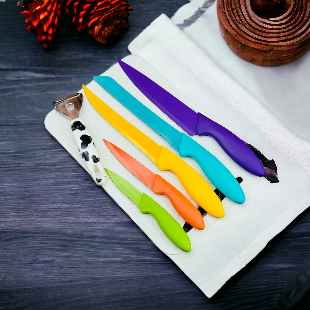 Cutting Board with 5 knives set - Armaa Store Pk