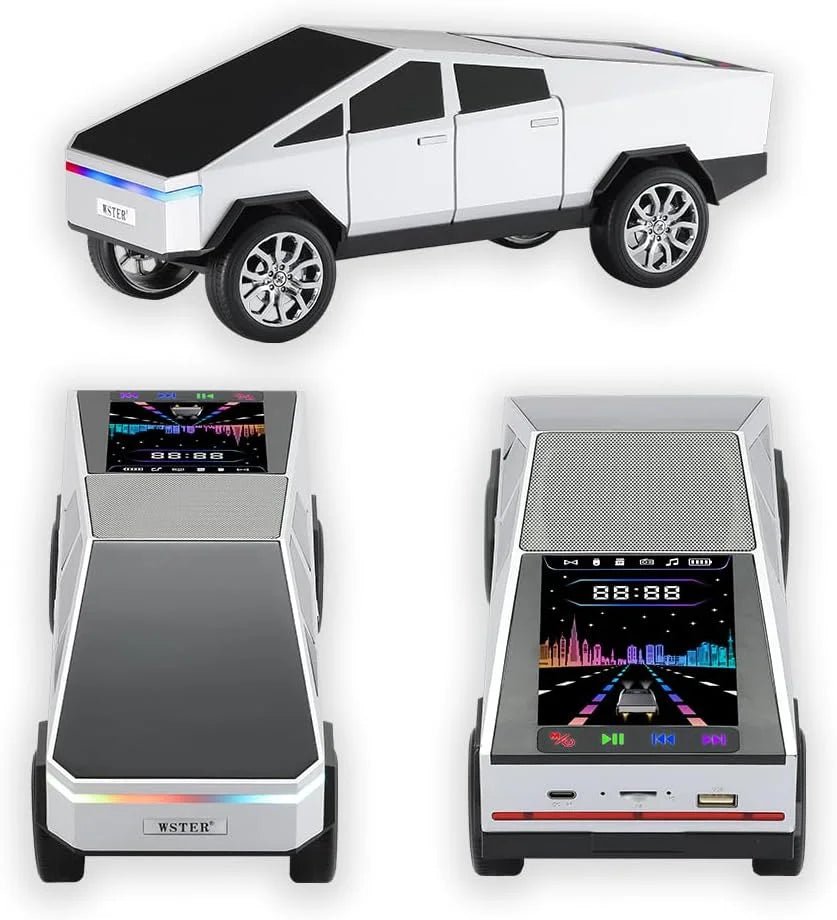 Cybertruck Car Shaped Wireless Bluetooth Speaker – Premium Portable Stereo Sound with LED Lights - Armaa Store Pk