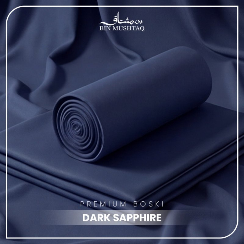 Dark Sapphire - Imperial Original Unstitched Boski - Bin Mushtaq