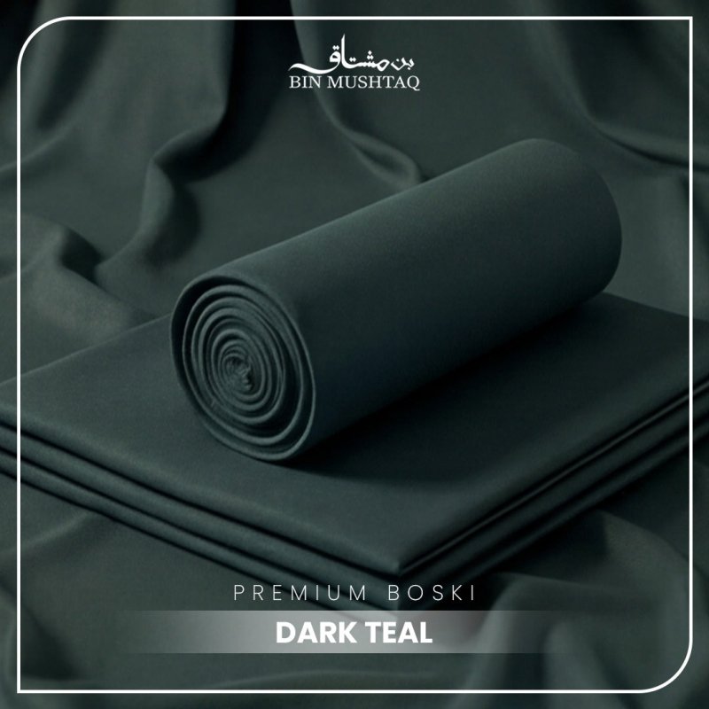 Dark Teal - Imperial Original Unstitched Boski - Bin Mushtaq