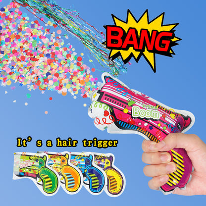 Inflatable Fireworks Pistol Confetti Boom - Birthday Party Cheer Props (5 Pcs)
