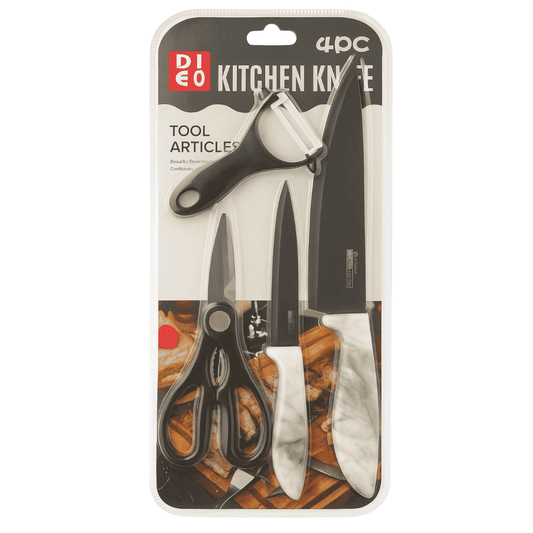 Dieo 4-Piece Marble Coated Kitchen Knife Set - Armaa Store Pk