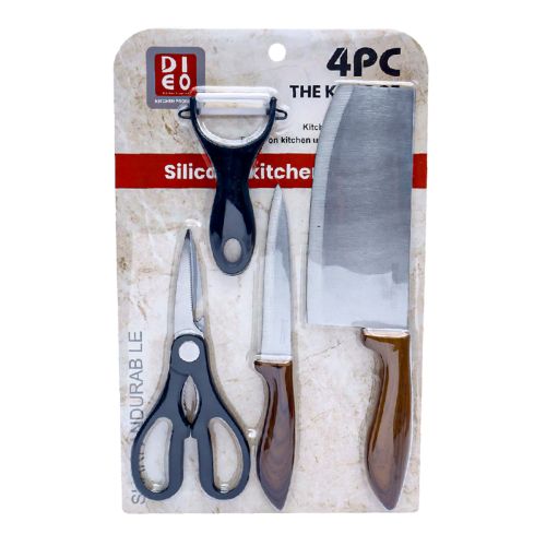DIEO 4pcs Kitchen Knife Set - Premium Durable & Stainless Steel - Armaa Store Pk