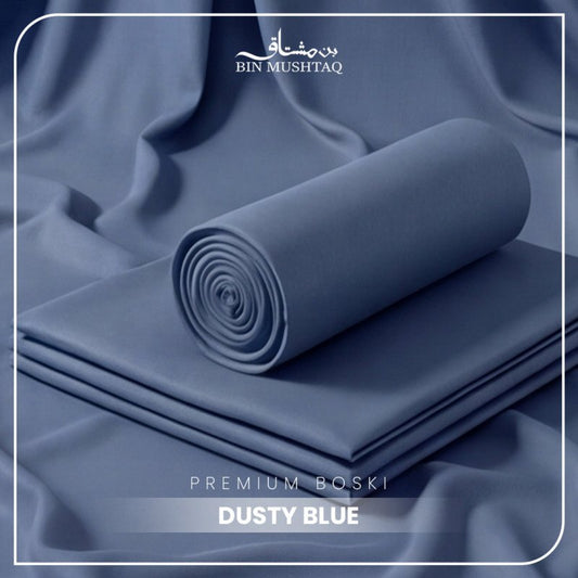 Dusty Blue - Imperial Original Unstitched Boski - Bin Mushtaq