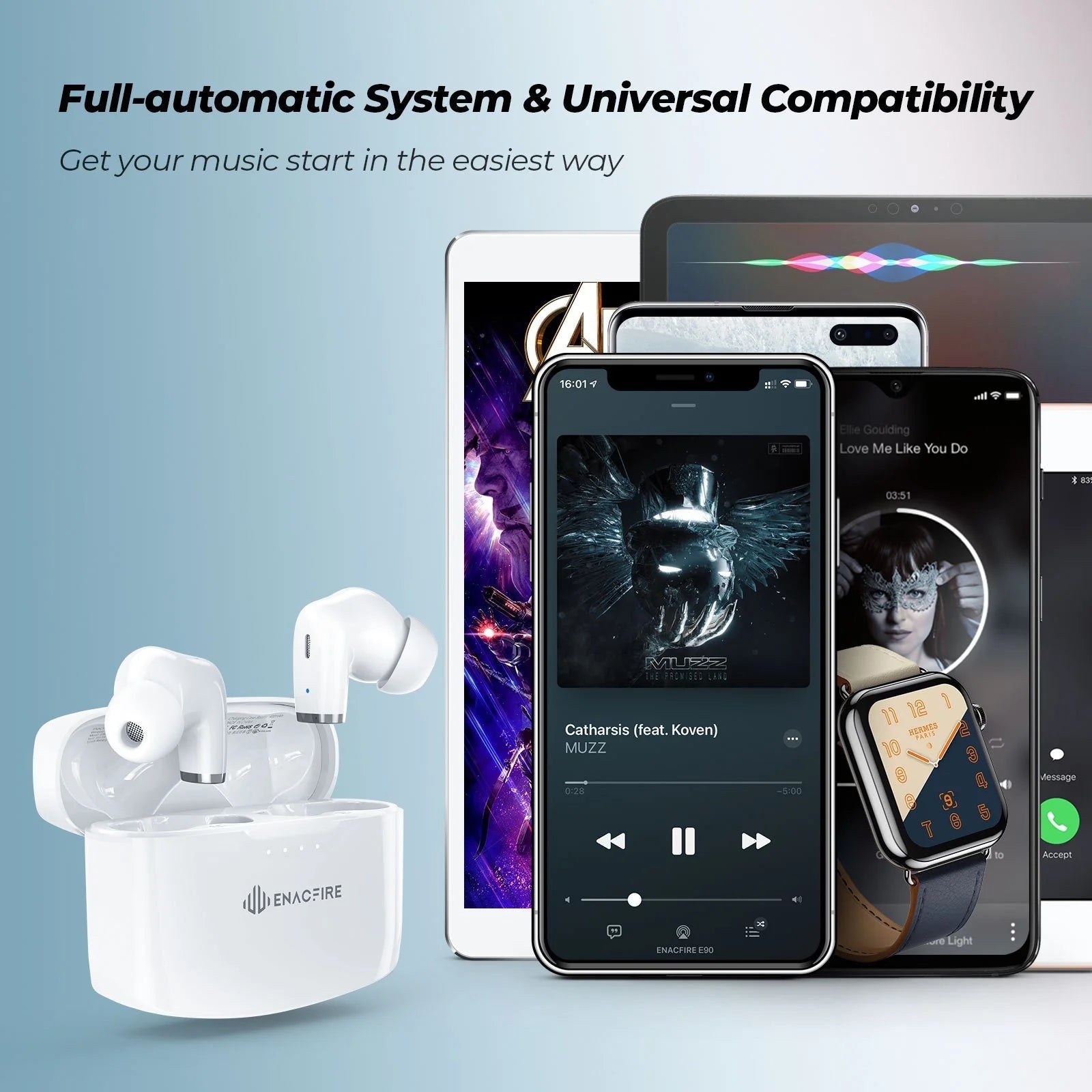 ENACFIRE E90 Wireless Earbuds – True Wireless, Long Battery, IPX8 Waterproof - Armaa Store Pk