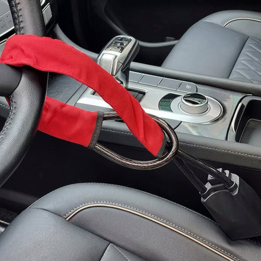 Car Anti-Theft Security Lock – Heavy-Duty Steering Wheel to Seat Belt Lock with Protective Cover