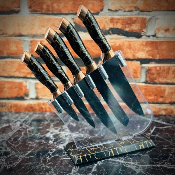 Ereasthqs Stainless Steel Corrgated 5pcs Knife Set - Armaa Store Pk