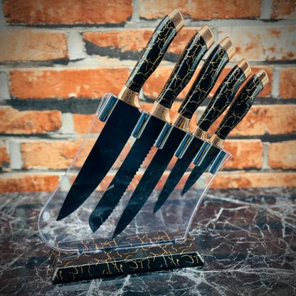 Ereasthqs Stainless Steel Corrgated 5pcs Knife Set - Armaa Store Pk