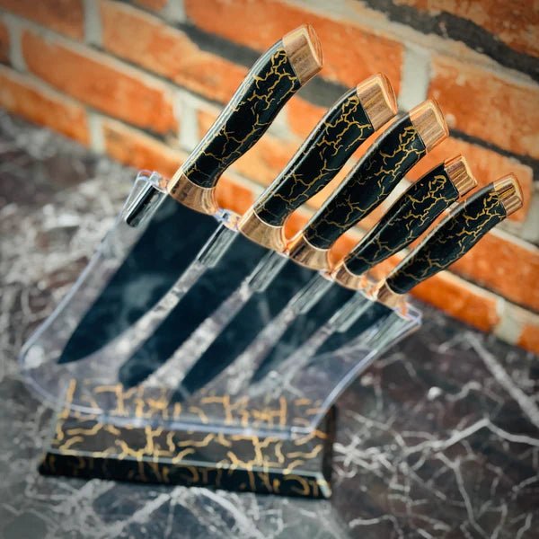 Ereasthqs Stainless Steel Corrgated 5pcs Knife Set - Armaa Store Pk