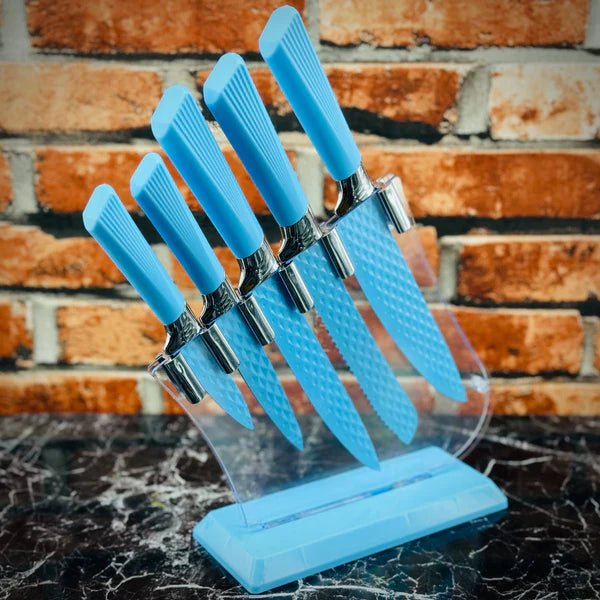 Ereasthqs Stainless Steel Corrgated 5pcs Knife Set - Armaa Store Pk