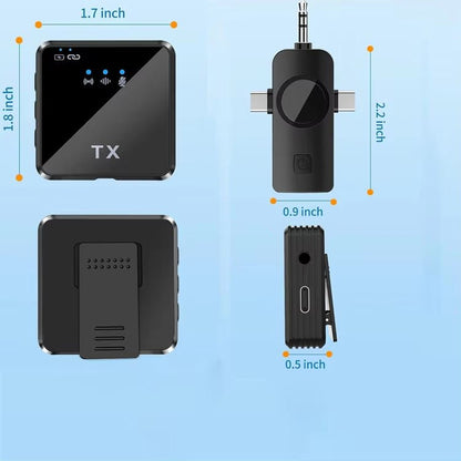 F11-2 3 in 1 Wireless Microphone - For Mobile Phone Video Recording, Vlogging, and for Studio Use - Armaa Store Pk