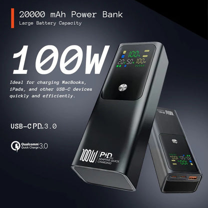 Wiwo Bird Power Bank 20000mAh + FastX 100W Display Cable (C to C or USB to C)