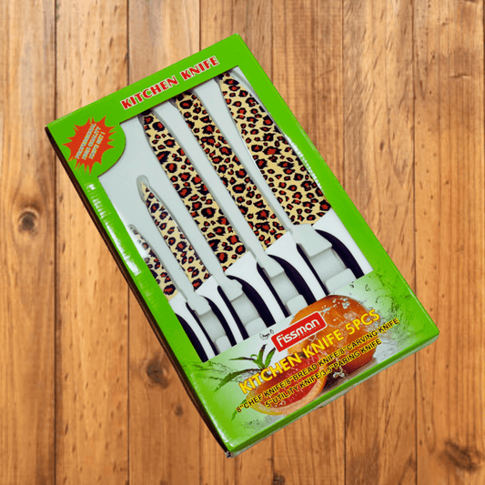 Fissman 5 Pcs Kitchen Knife Set - Sharp, Durable & Stainless Steel - Armaa Store Pk