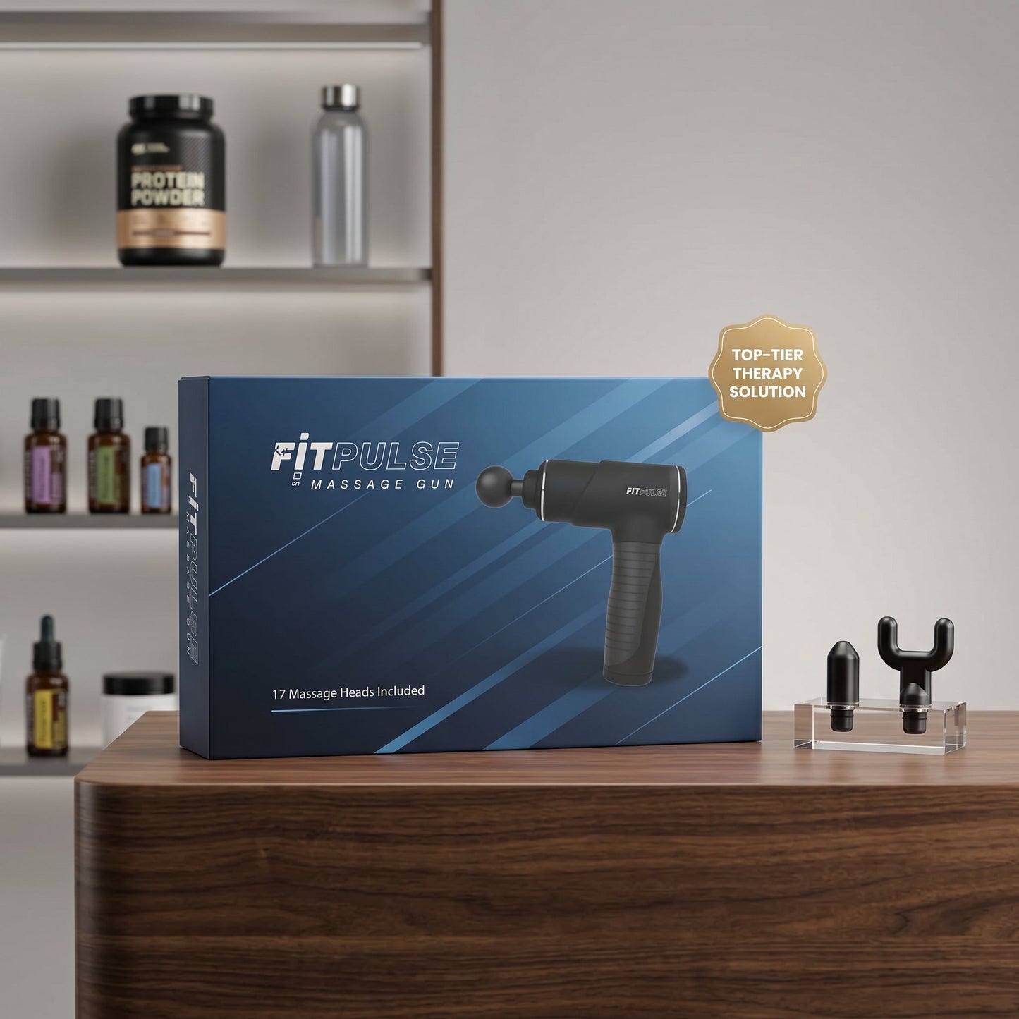 FITPULSE Deep Tissue Massage Gun – Professional Muscle Recovery Therapy Gun with 17 Massage Heads - Armaa Store Pk