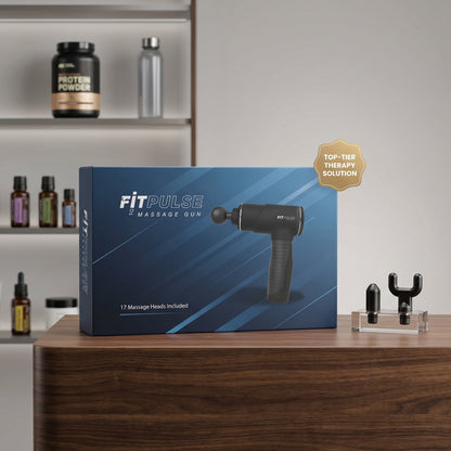 FITPULSE Deep Tissue Massage Gun – Professional Muscle Recovery Therapy Gun with 17 Massage Heads - Armaa Store Pk