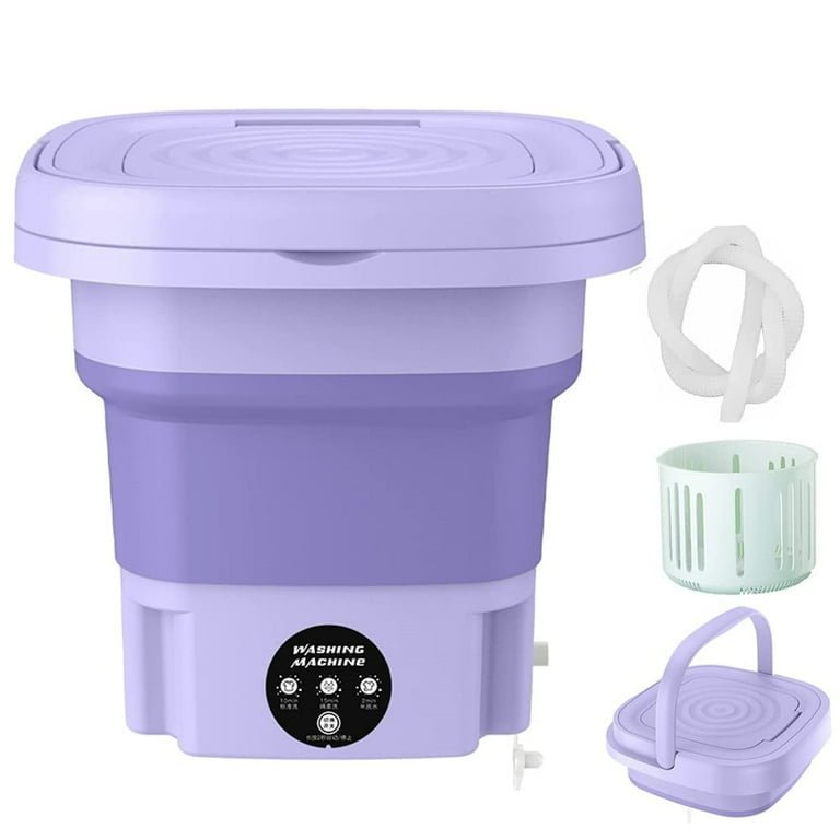 Folding Mini Portable Washing Machine 6.5L with Blue Light And Drain Basket - Armaa Store Pk